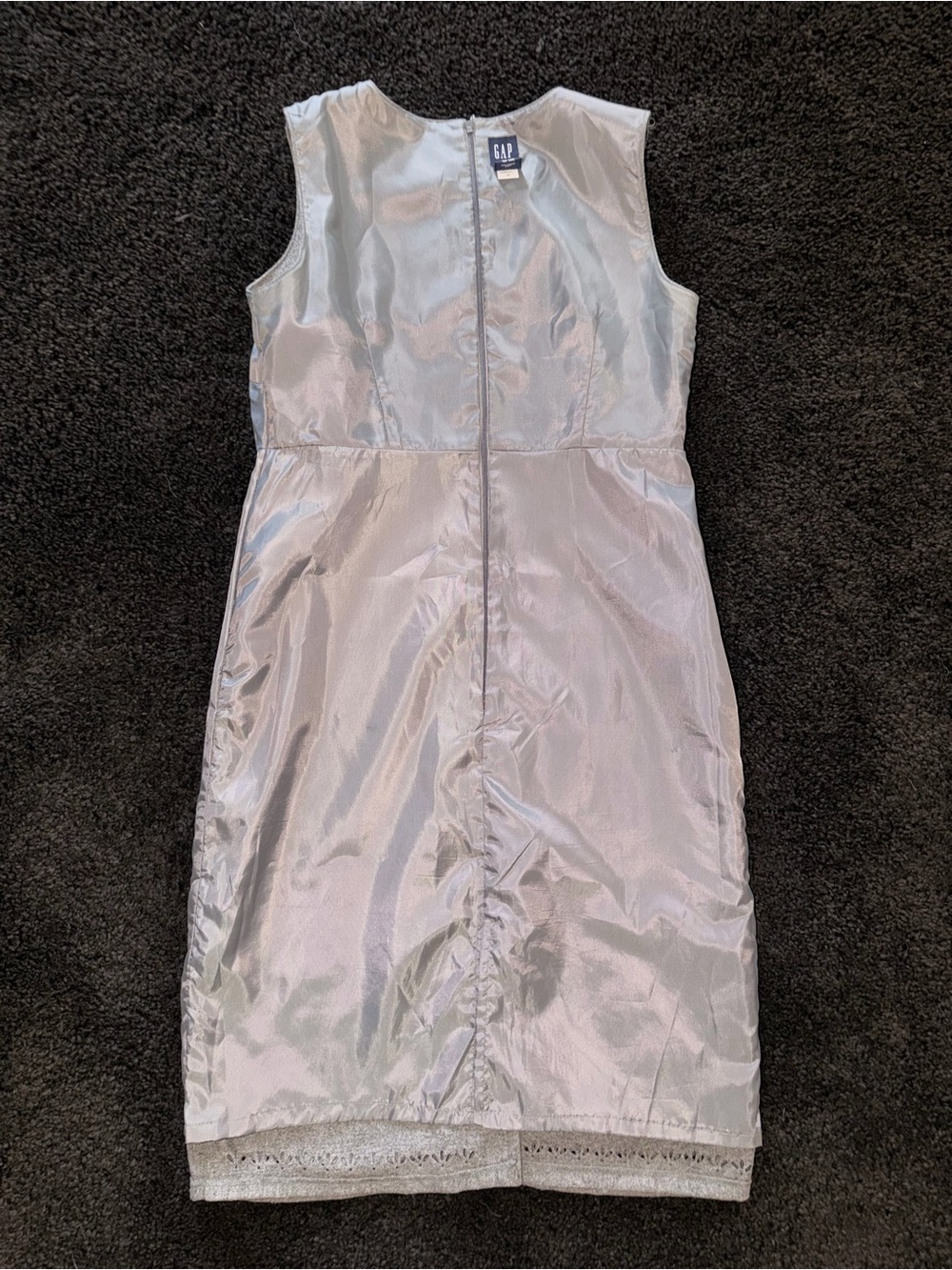 GAP Gray Wool Blend Sheath Dress Size 10 Lined Work Holiday Career Winter - Picture 8 of 11